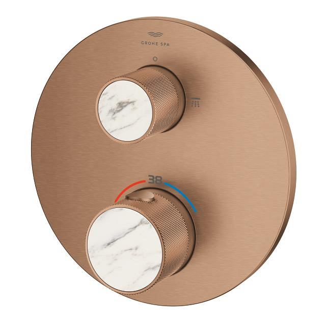 Atrio Private Collection Thermostatic shower mixer for 2 outlets 