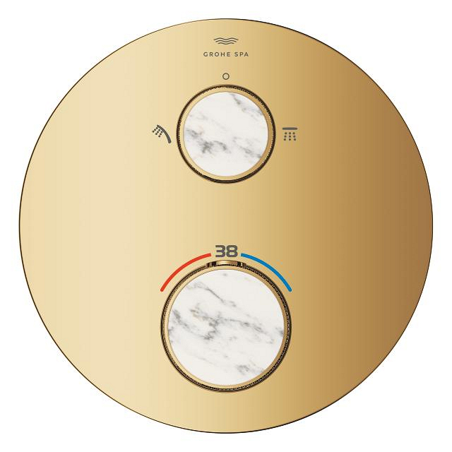 Atrio Private Collection Thermostatic shower mixer for 2 outlets 