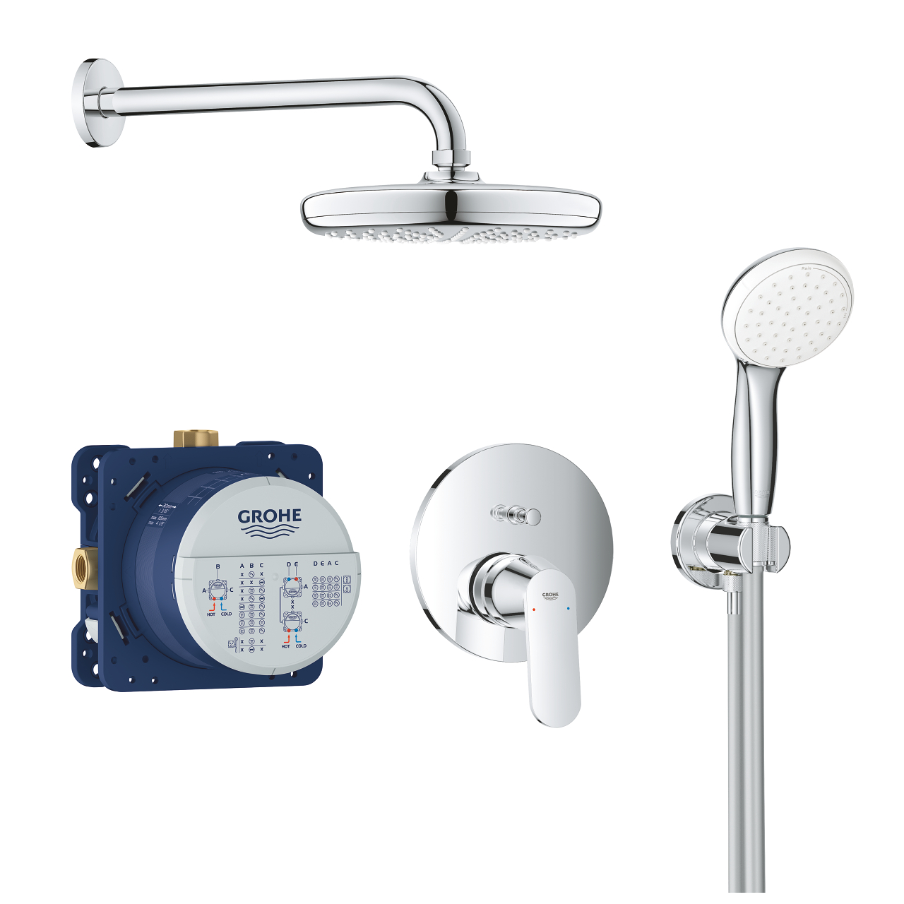 Eurosmart Cosmopolitan Conjunto de ducha con Tempesta 210 | GROHE