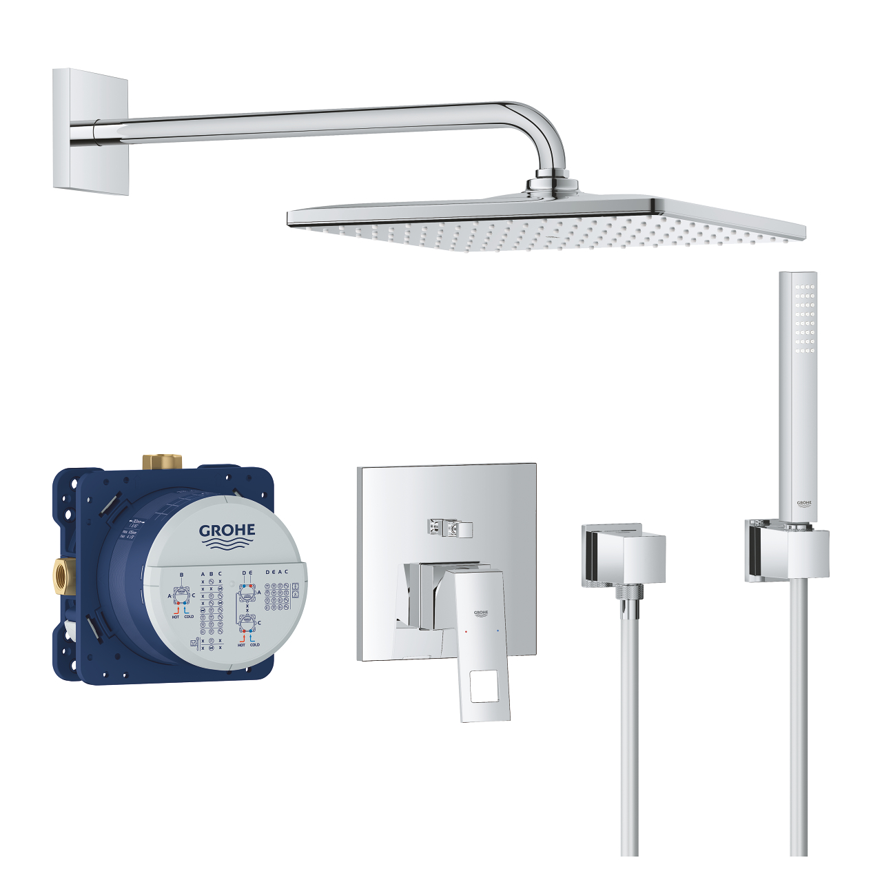 Eurocube Conjunto De Duche Com Rainshower Mono Cube Grohe Grohe Ag Company Page