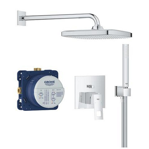 Concealed shower system with Tempesta 250 Cube