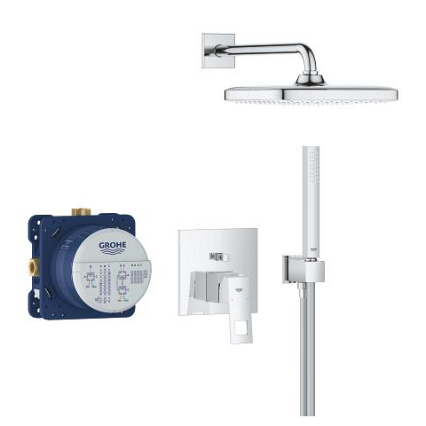 Eurocube Concealed shower system with Tempesta 250 Cube