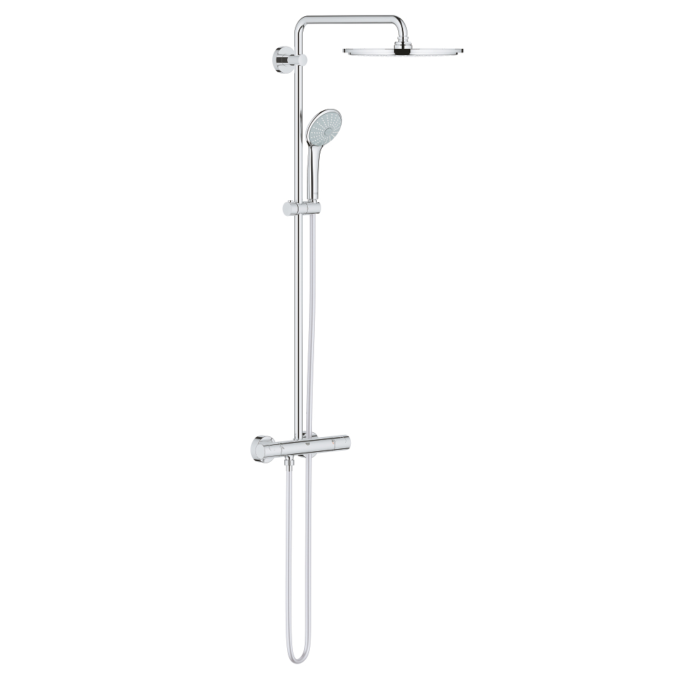 Euphoria System 310 Shower system with thermostatic mixer for wall