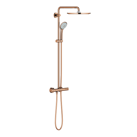Shower system with safety mixer for wall mounting