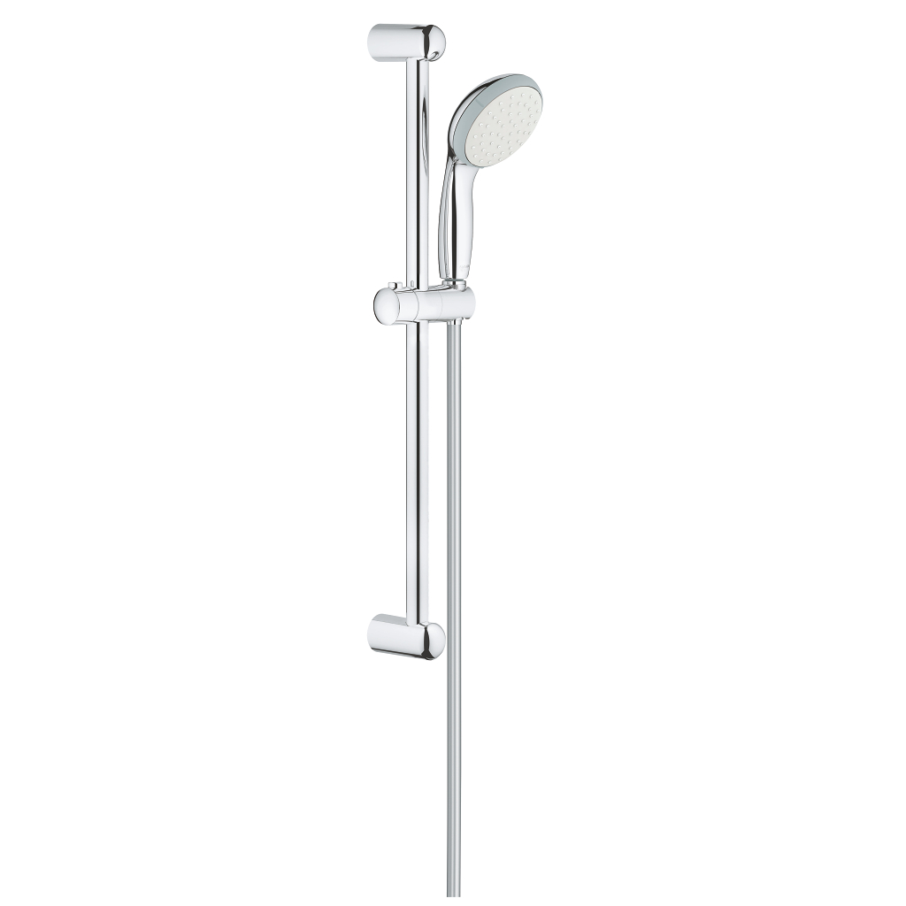 GROHE Vitalio Start 100 Set Doccia Con Asta QuickFix (Nero Opaco) - Doccetta 2 Geti, Asta 60cm, Tubo 1.75m