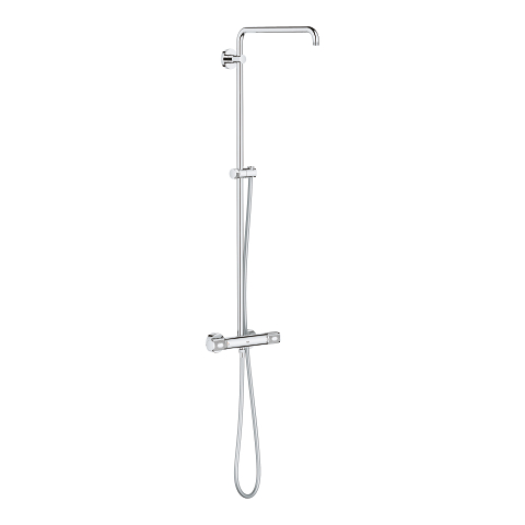 Shower system with thermostatic mixer for wall mounting