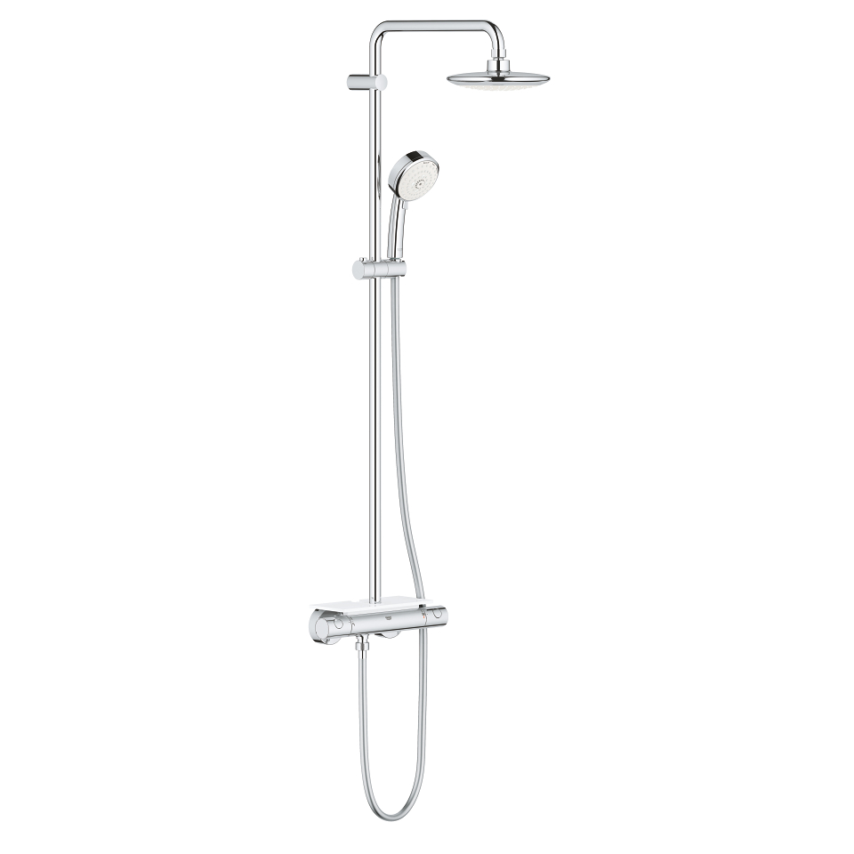 Euphoria System 190 Shower system with thermostat for wall mounting