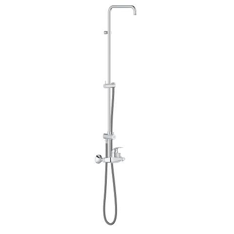 Tempesta System Shower system with single lever bath mixer for wall mounting
