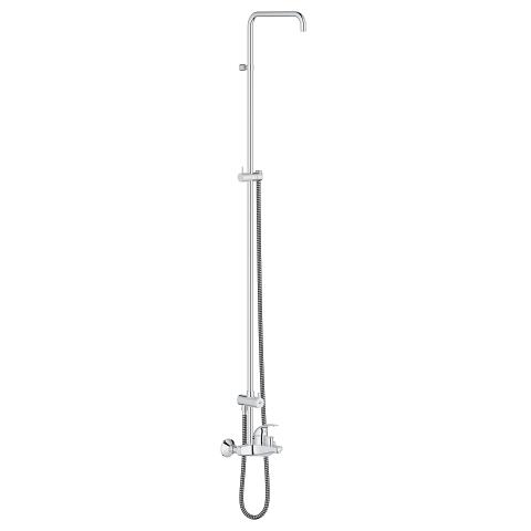 Tempesta System Shower system with single lever bath mixer for wall mounting