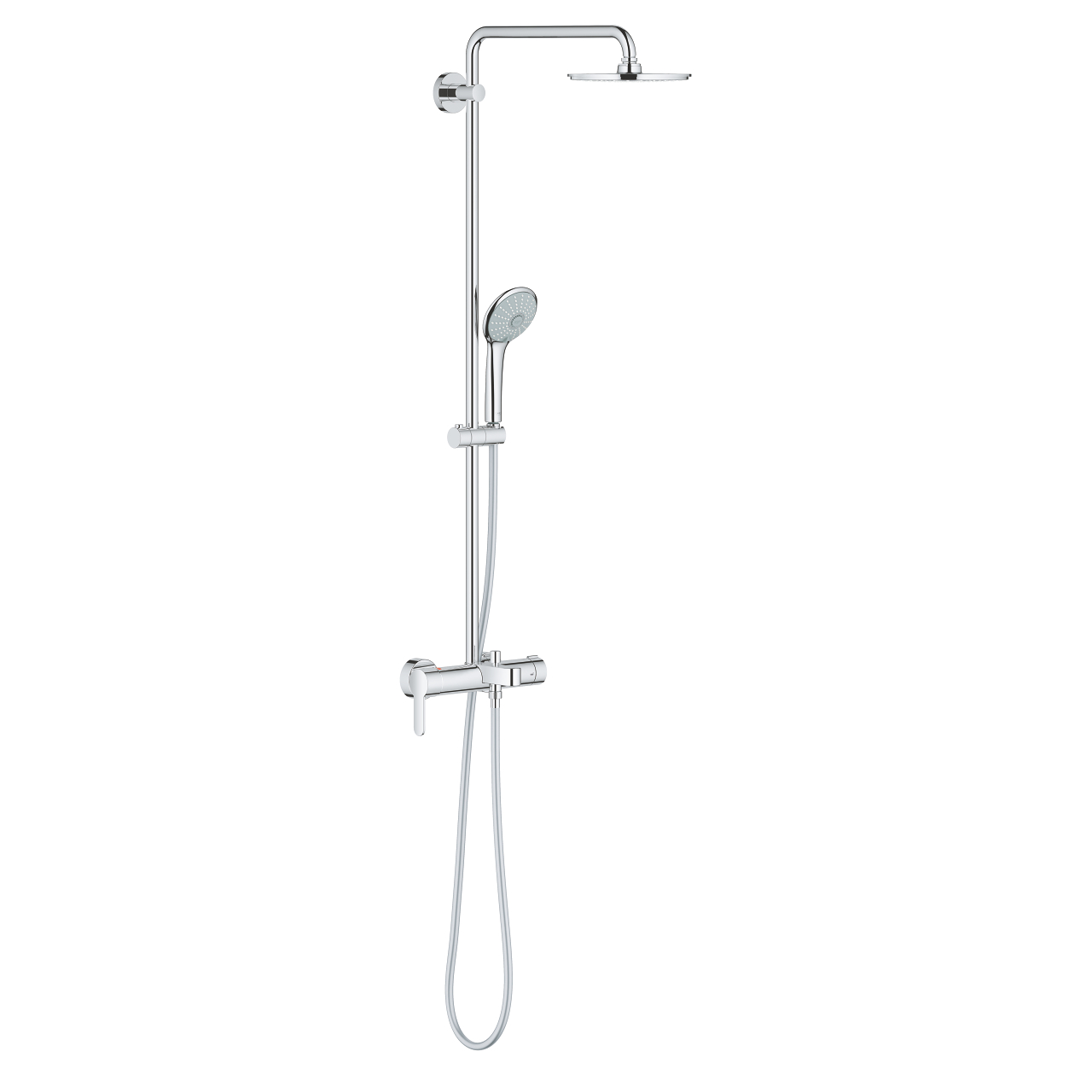 Euphoria System 210 Shower system with single lever bath mixer for wall