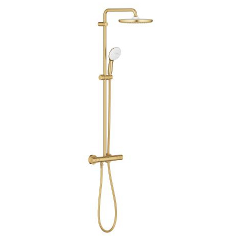 Shower system with thermostat for wall mounting