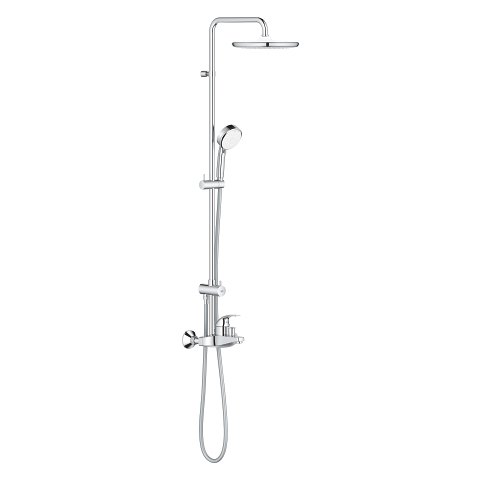 Tempesta Cosmopolitan System 250 Shower system with single lever bath mixer for wall mounting