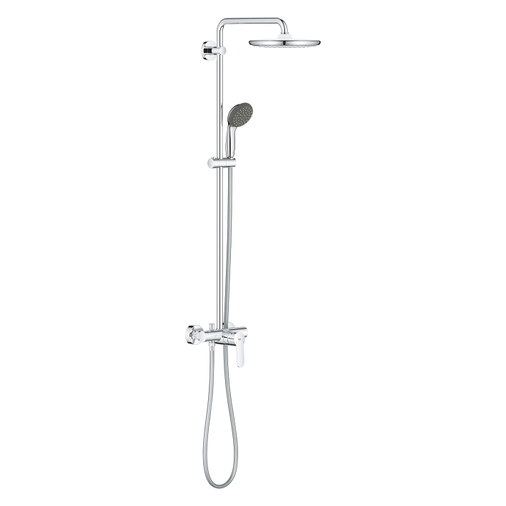 Mitigeur de douche GROHE Start 2021 monocommande avec douchette 1jet  Vitalio Start 100, barre de douche et flexible 175cm  26599000_28745001_27940000_23205002