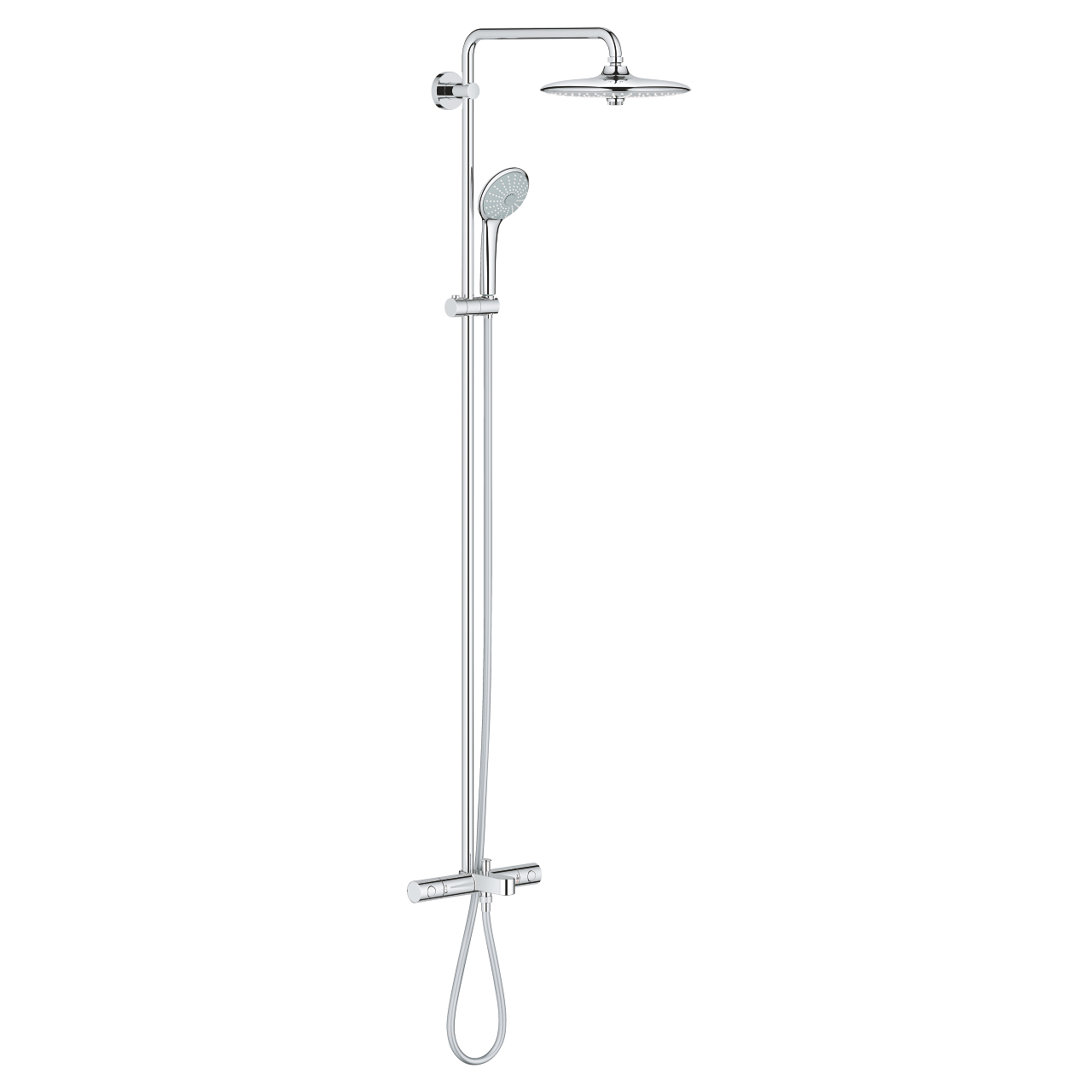 Euphoria System 260 Shower system with bath thermostat for wall