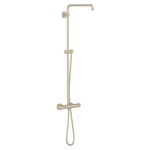 Shower system with thermostatic mixer for wall mounting
