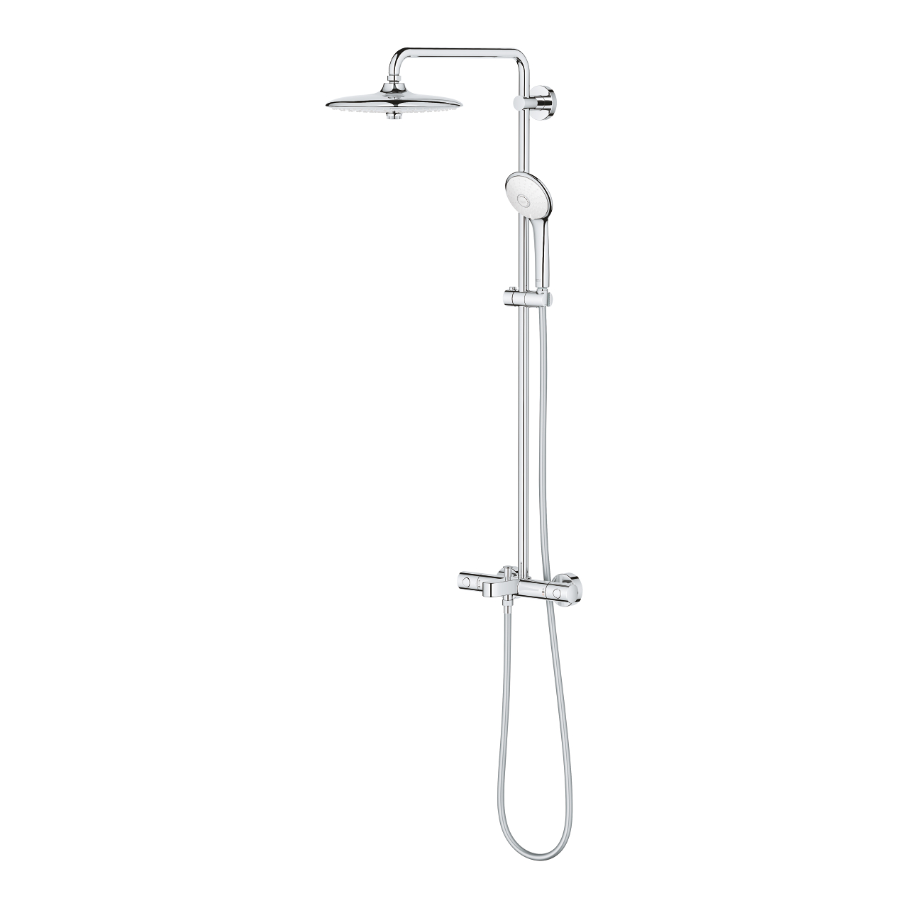 Euphoria System 260 Shower system with bath thermostat for wall
