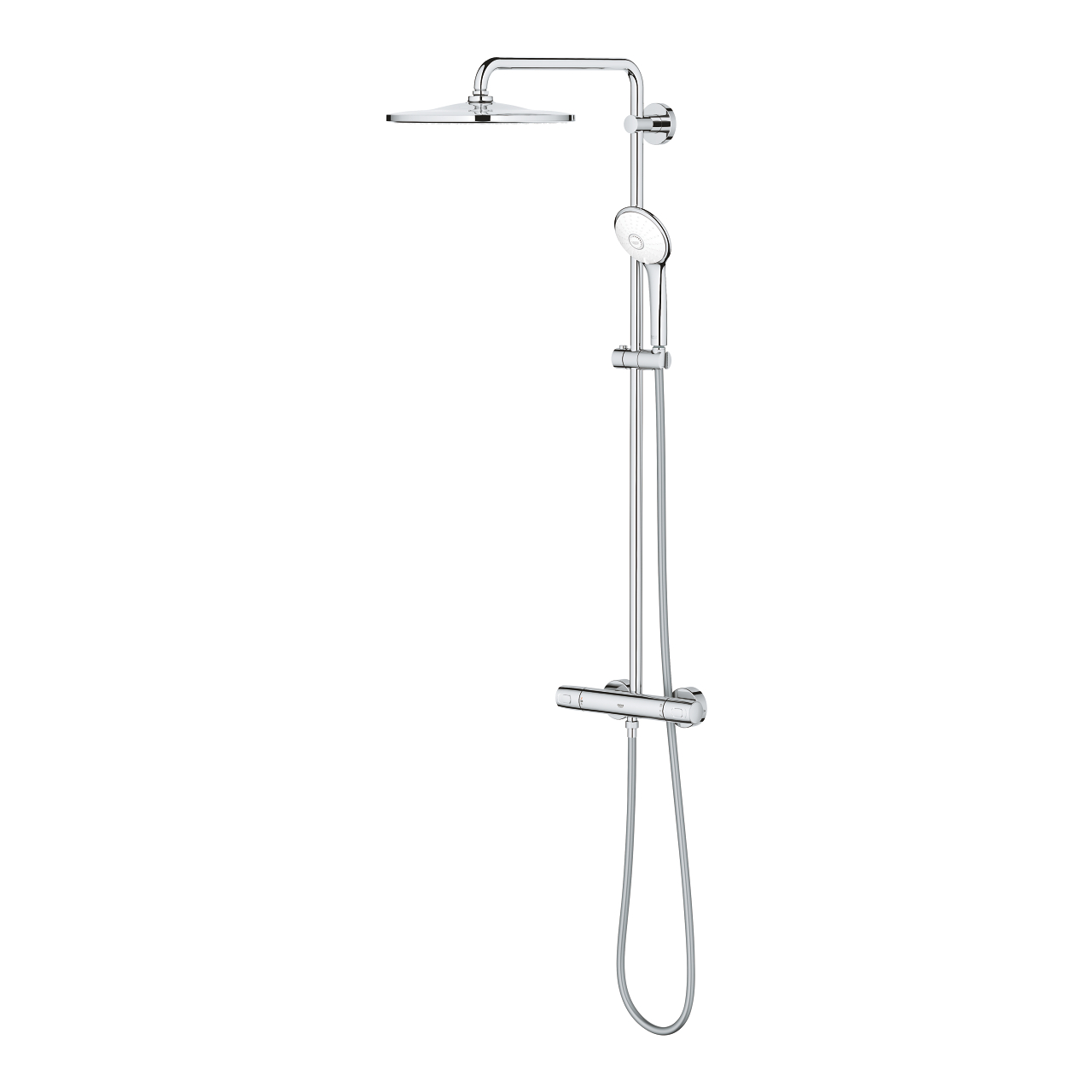 Euphoria System 310 Shower system with thermostatic mixer for wall