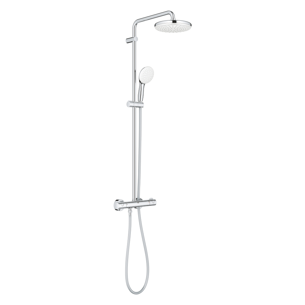 Grohe Tempesta 210 Handbrause, Chrom – Mit Rain Strahl, SpeedClean Anti-Kalk & EcoJoy Wasserspar-Funktion