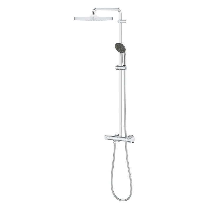 Vitalio Start System 250 Cube Suihkujärjestelmä termostaatilla seinäasennukseen 3