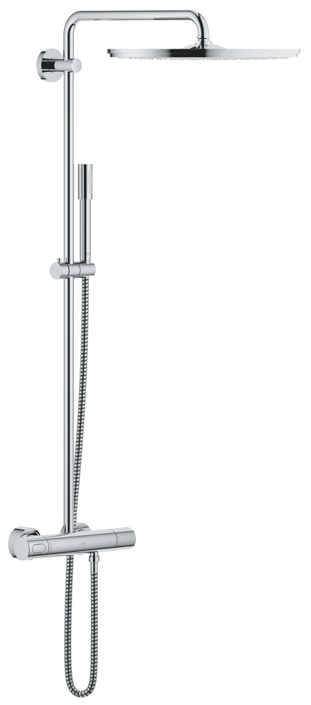 GROHE Rainshower System 210 クローム Shower system with thermostat for wall mounting