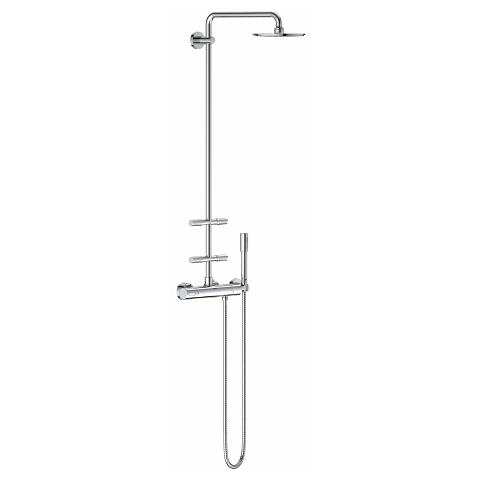 Shower system with thermostat and side showers