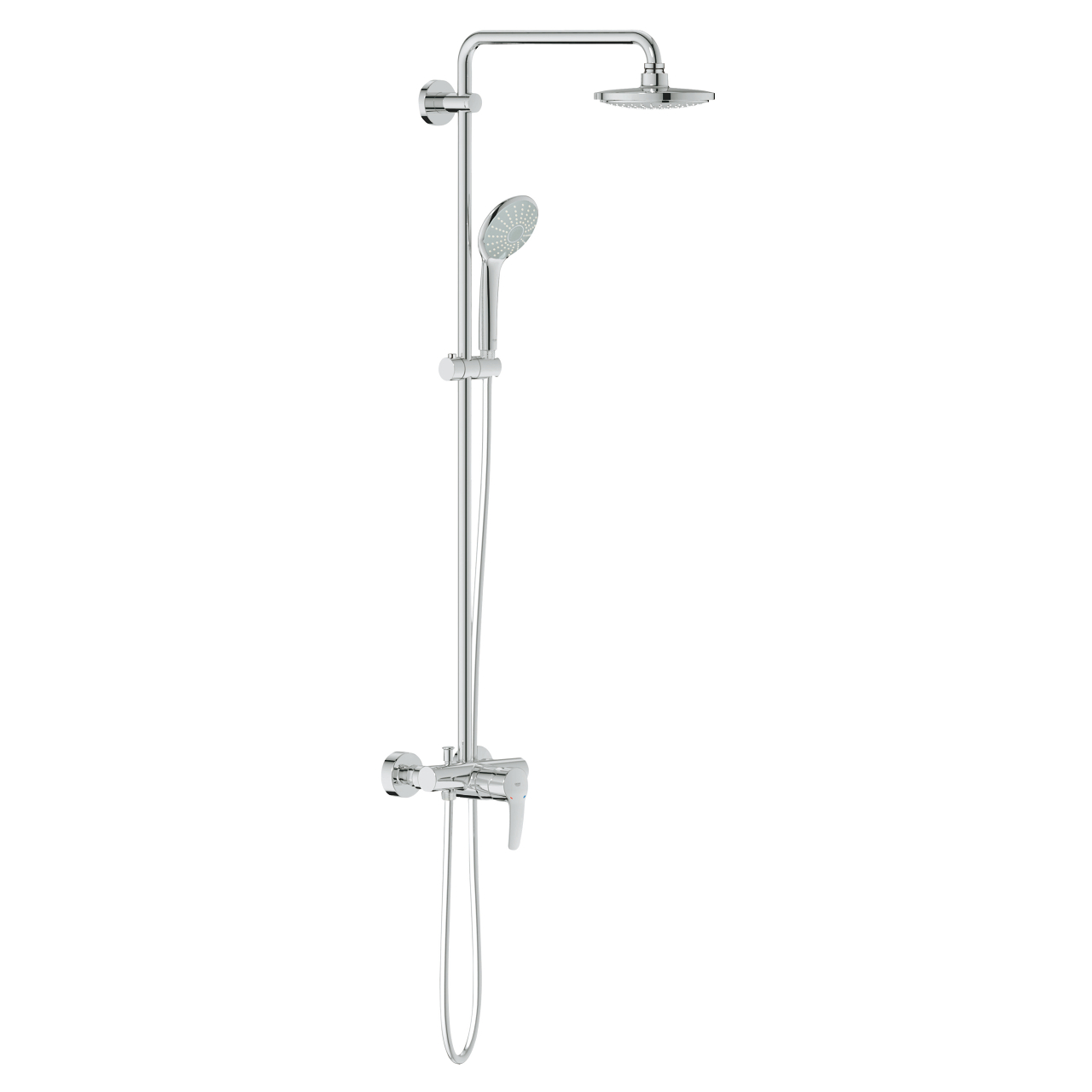 Euphoria System 180 Shower system with single lever mixer for wall