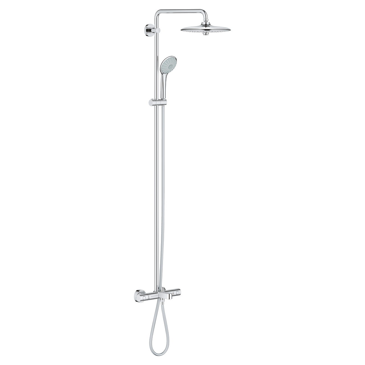 Euphoria System 260 Shower system with bath thermostat for wall