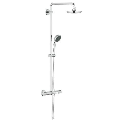 Vitalio System 180 Shower system with bath thermostat for wall mounting