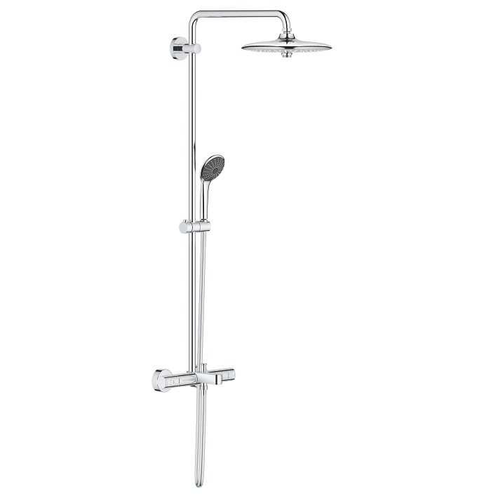 Vitalio Joy System 260 Shower system with bath thermostat for wall mounting 1
