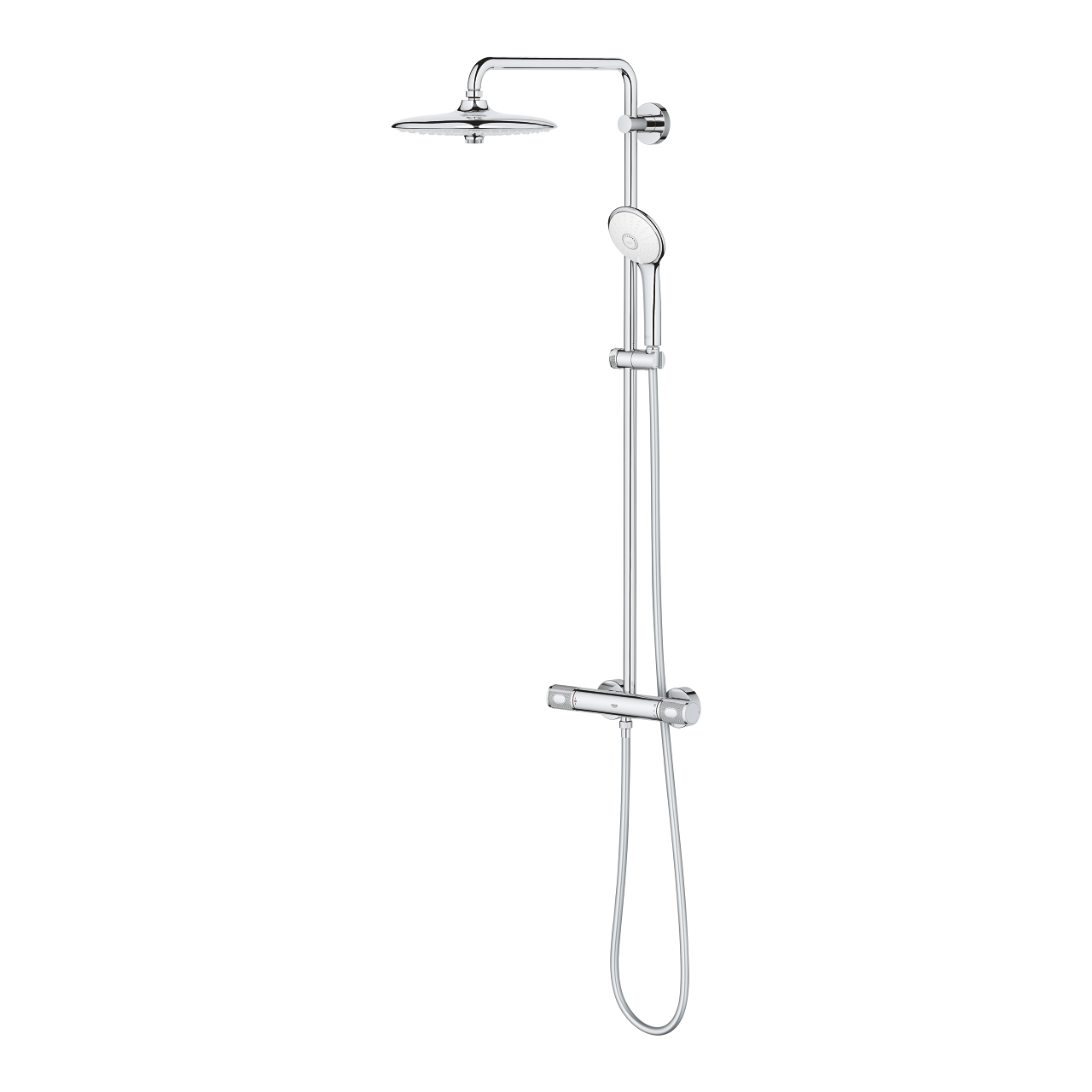 Euphoria System 260 Shower system with thermostatic mixer for wall