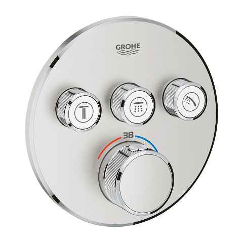 Grohtherm SmartControl Thermostat Concealed Square 3 Valves GROHE 29126000 