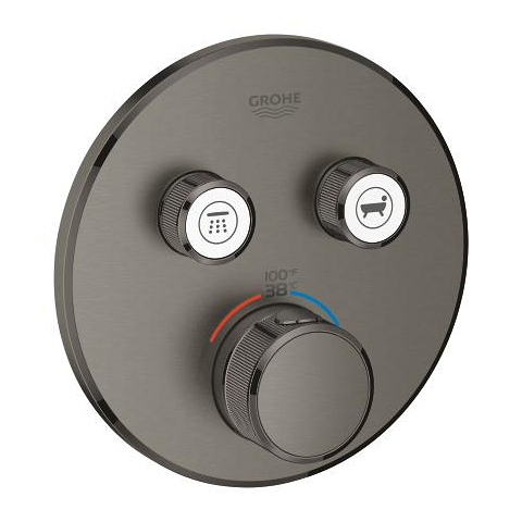 Thermostat for concealed installation with 2 valves