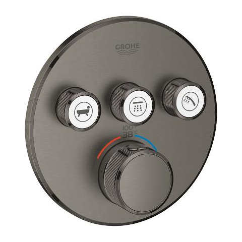 Thermostat for concealed installation with 3 valves