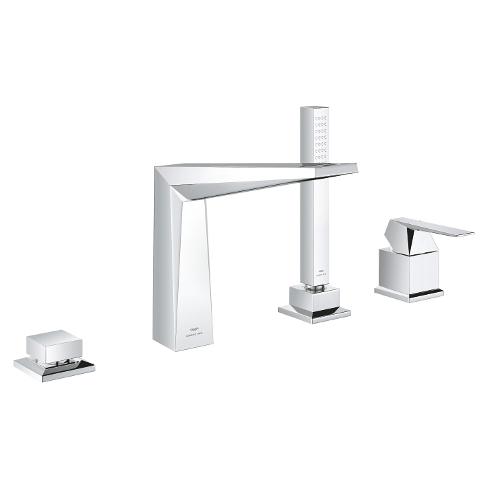 GROHE Eurostyle Cosmopolitan Wannenarmatur – 4-Loch Einhandmischer Mit Handbrause, Chrom