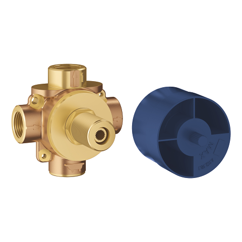 3-way diverter rough-in valve (discrete functions)
