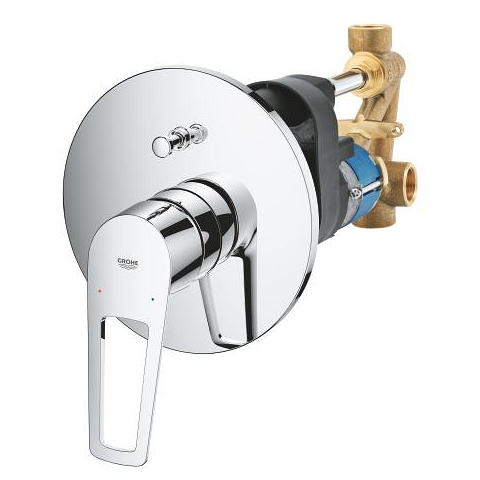 Single-lever shower mixer trim