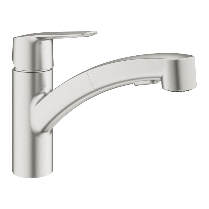 Start - Kitchen Tap Low Spout with Dual Spray - Supersteel 1
