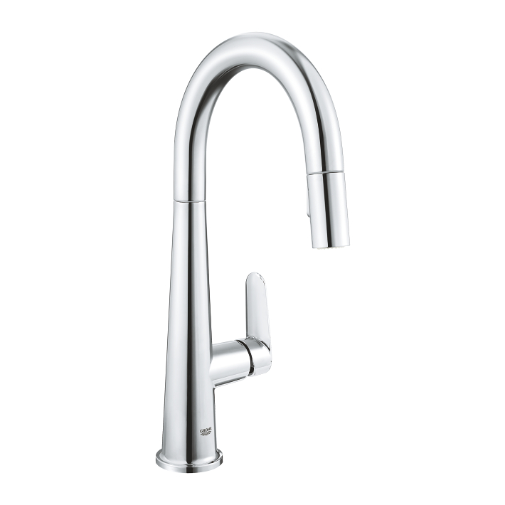 Veletto - Kitchen Tap C-Spout with Dual Spray - Chrome 1