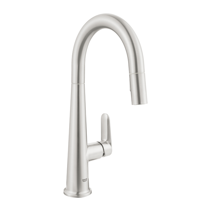 Veletto - Kitchen Tap C-Spout with Dual Spray - Supersteel 1