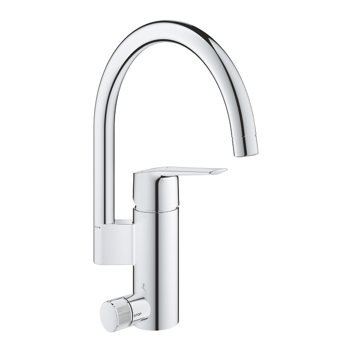 Start - Kitchen Tap C-Spout with Shut-off Valve  - Chrome 1