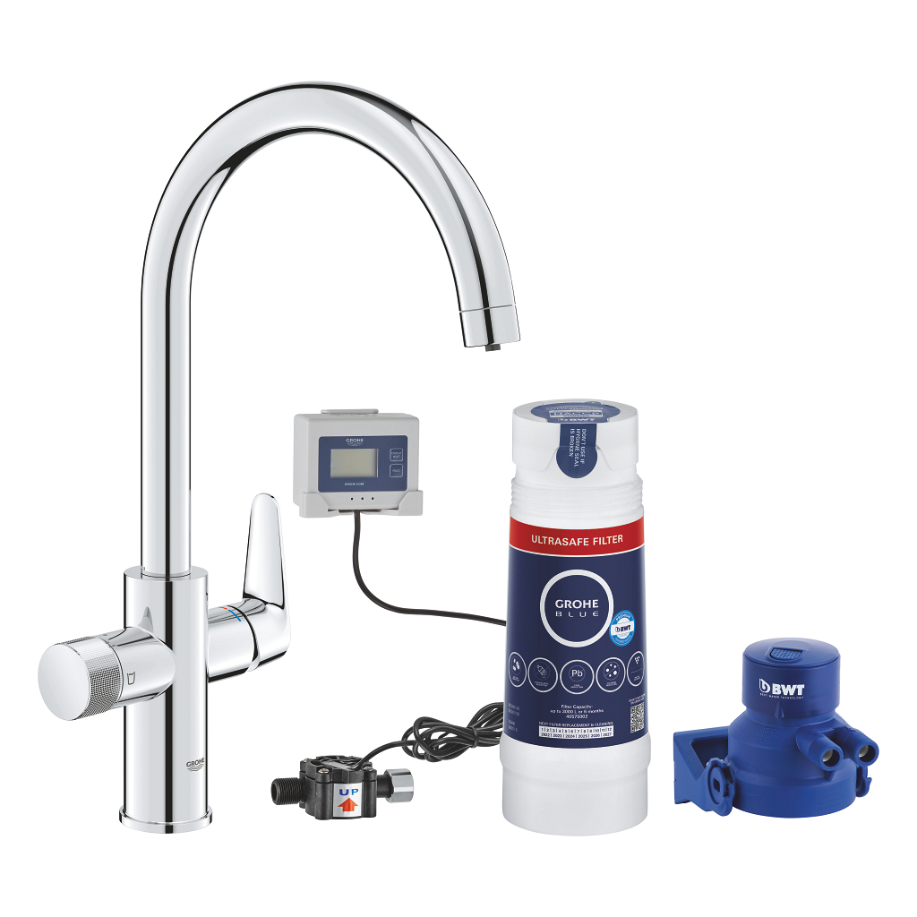 GROHE Blue Pure BauCurve Starter kit with Ultrasafe filter | GROHE