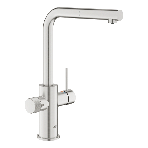 Filter faucet with pull-out mousseur