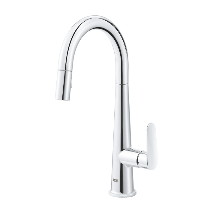 Veletto - Kitchen Tap C-Spout with Dual Spray - Chrome 2