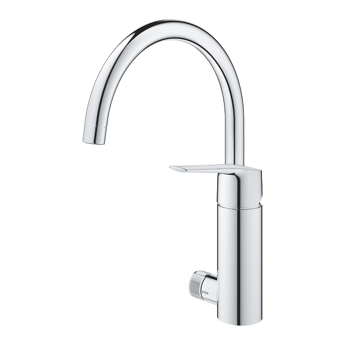 Start - Kitchen Tap C-Spout with Shut-off Valve  - Chrome 3