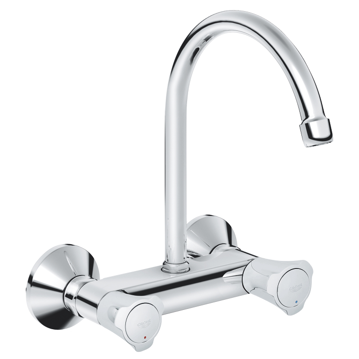 Grohe Costa L wandkeukenmengkraan met bovenuitloop en S-kopp
