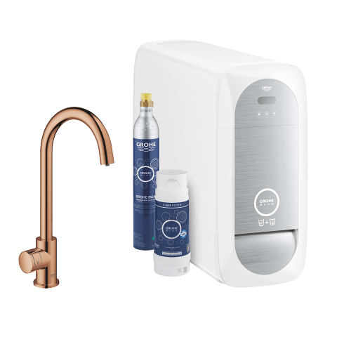 GROHE Blue Home C-spout starter kit with Mono faucet