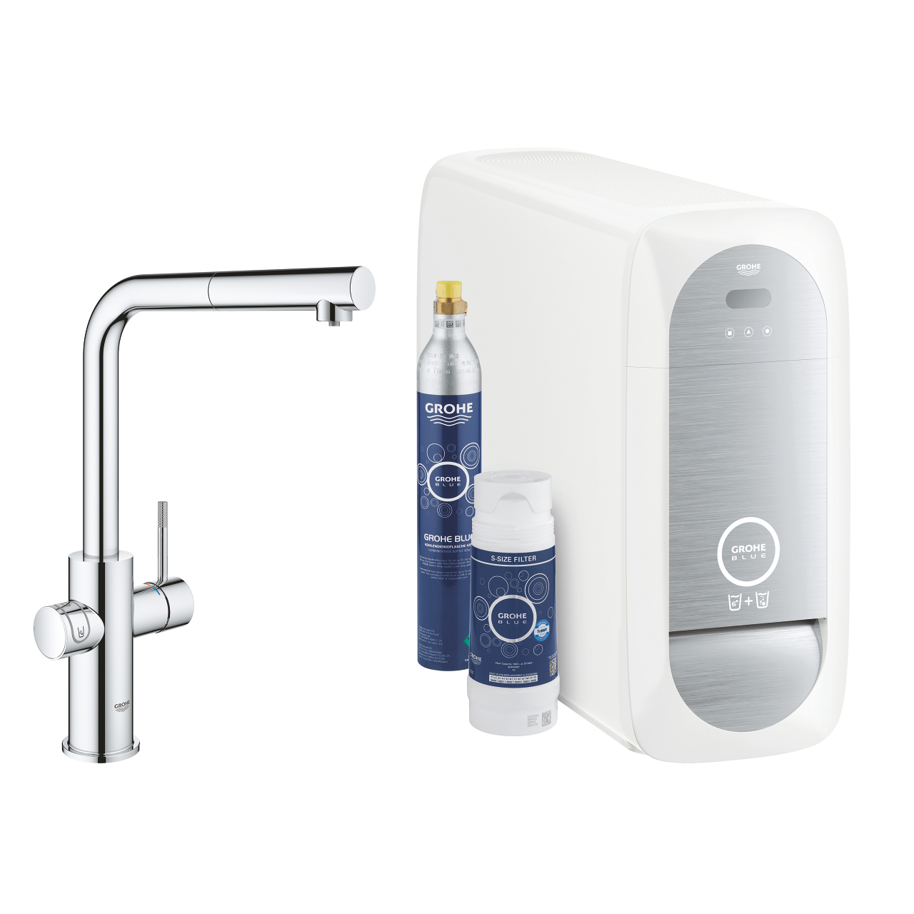 GROHE Blue Home L-spout starter kit with Pull-Out spout