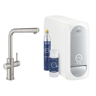 GROHE Blue Home L-spout starter kit with pull-out mousseur