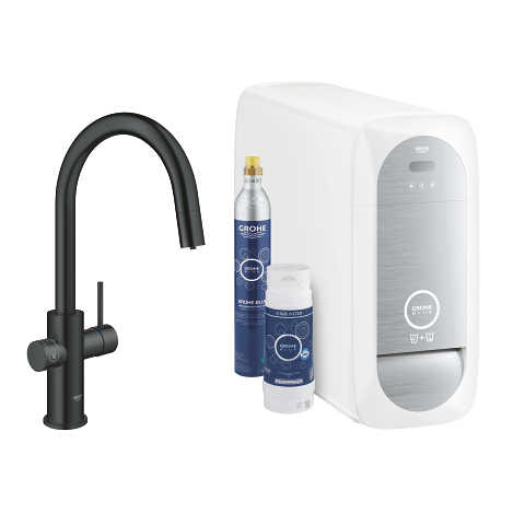 C-spout starter kit with pull-out mousseur