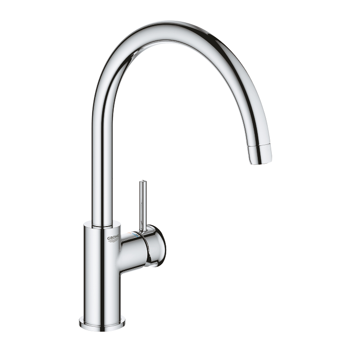 GROHE Start QuickFix, Grifo de cocina (caño alto en C, con 2 mandos de  control, menor consumo de agua, sistema de instalación rápida), cromo,  30495001 : : Bricolaje y herramientas